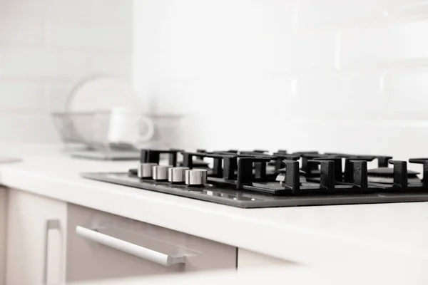 Modern Built Gas Cooktop Dapur Ringan — Stok Foto