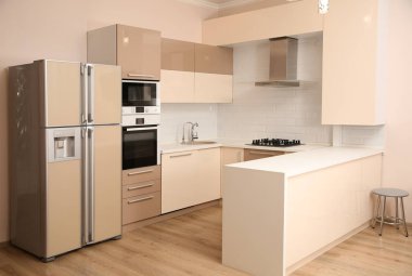 Ferah modern mutfak buzdolabı iç