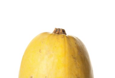 Beyaz arka plan üzerinde Bütün Konfit spagetti squash