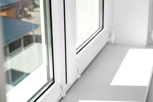 Modern Window Indoors Closeup View Home Interior — Stock Photo, Image