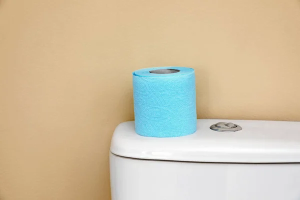 Paper Roll Toilet Tank Bathroom — Stock Photo, Image