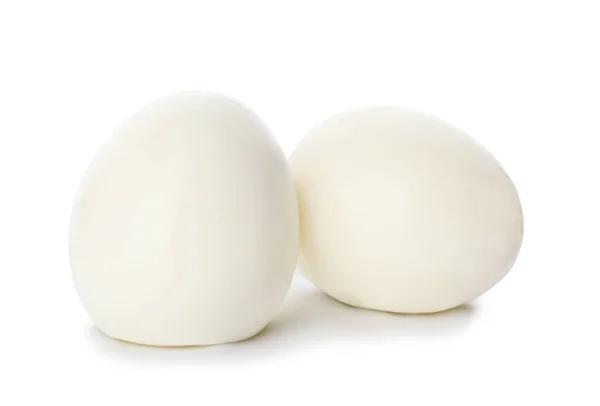 Beyaz Arka Plan Üzerinde Tüm Katı Pişmiş Yumurta — Stok fotoğraf