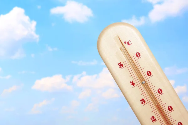 Hoge Temperatuur Thermometer Sky Zien — Stockfoto