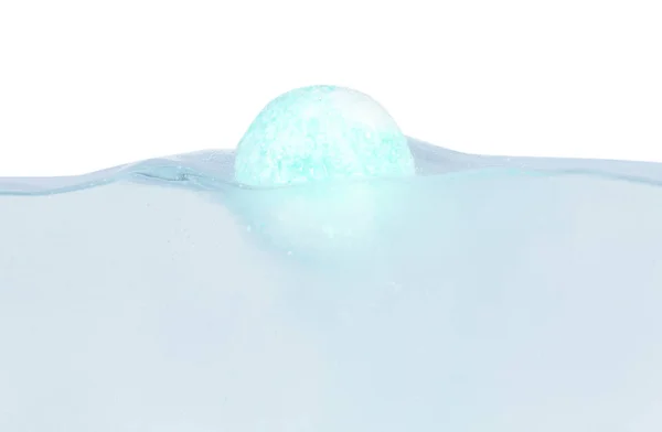 Fehér Háttér Vízben Fürdő Bomb — Stock Fotó
