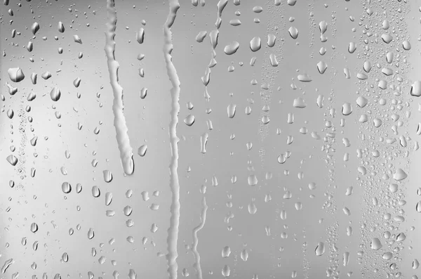 View Glass Water Drops Closeup — Stock Photo, Image
