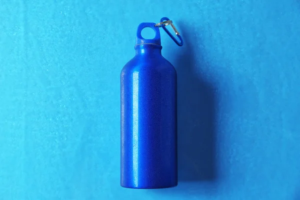 Aluminum Sports Water Bottle Color Background — Stock Photo, Image