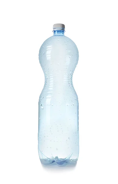 One Plastic Bottle White Background Recycle Concept — Stock Photo, Image