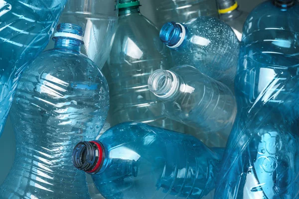 Много Пластиковых Бутылок Качестве Фона Крупным Планом Концепция Вторичной Переработки — стоковое фото