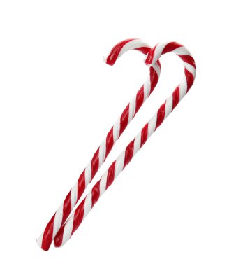 Beyaz zemin üzerine lezzetli baston şekerler. Festival tedavi