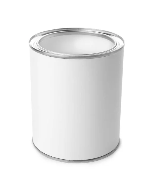 打开油漆罐在白色背景 用于设计的模型 — 图库照片