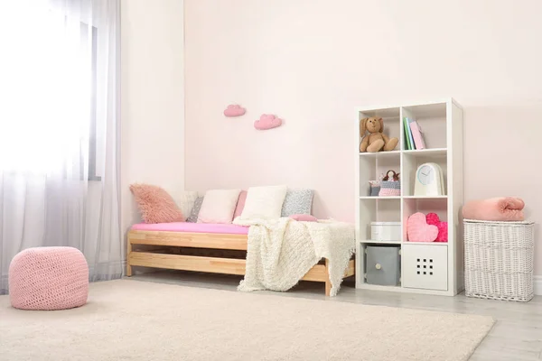 Kinderzimmer Mit Modernen Möbeln Idee Für Die Inneneinrichtung — Stockfoto