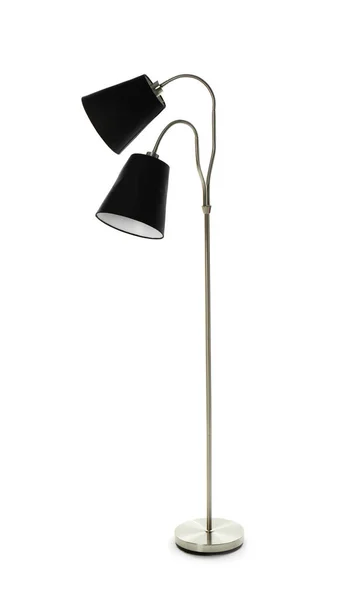 Elegante Lampada Terra Sfondo Bianco Idea Interior Design — Foto Stock