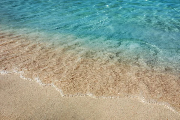 Malowniczy Widok Piaszczystej Plaży Pobliżu Oceanu — Zdjęcie stockowe