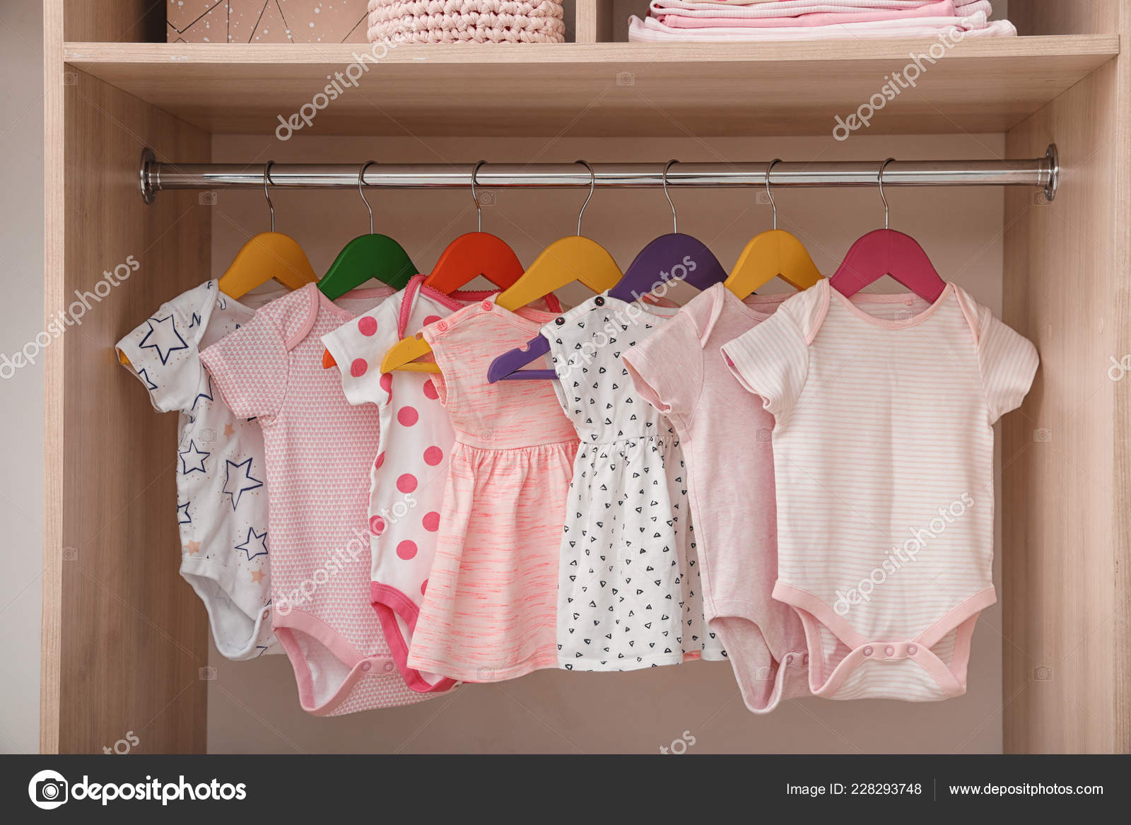 Hangers Baby Clothes Rack Wardrobe Stock Photo by ©NewAfrica 228293748