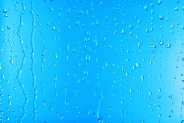 View Glass Water Drops Closeup — Stock Photo, Image