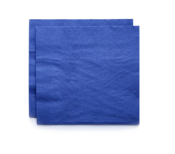 Paper Napkins White Background Top View — Stock Photo, Image