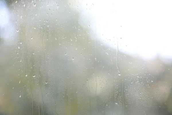 View Glass Water Drops Closeup — Stock Photo, Image
