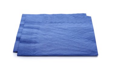 Beyaz arka plan üzerinde kağıt peçete. Kişisel hijyen