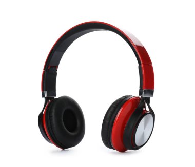 Beyaz arka plan üzerinde etkilidirler ile modern şık kulaklıklar