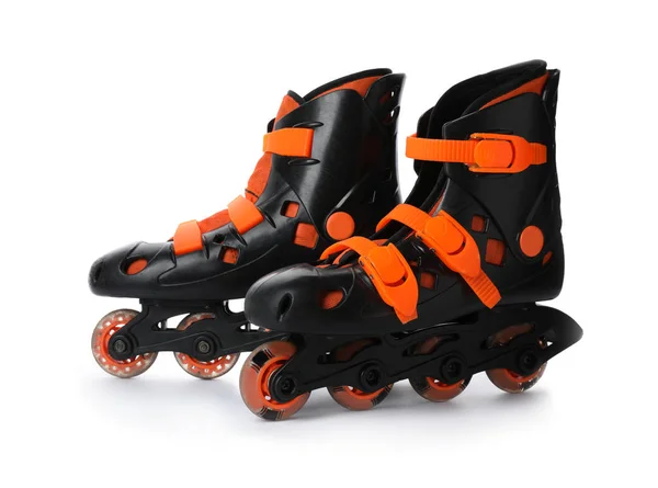 Pair Inline Roller Skates White Background — Stock Photo, Image