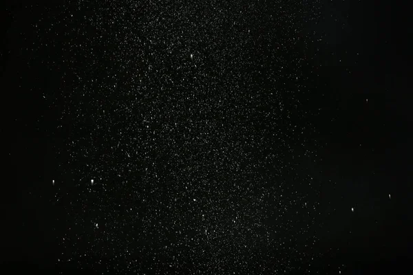 Schneeflocken Fallen Auf Schwarzem Hintergrund Winterwetter — Stockfoto