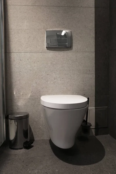 Nouveau Bol Toilette Moderne Dans Salle Bain Intérieure — Photo