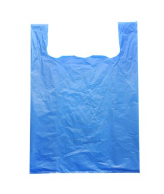 Beyaz izole renk tek kullanımlık plastik torba