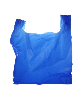 Beyaz izole renk tek kullanımlık plastik torba