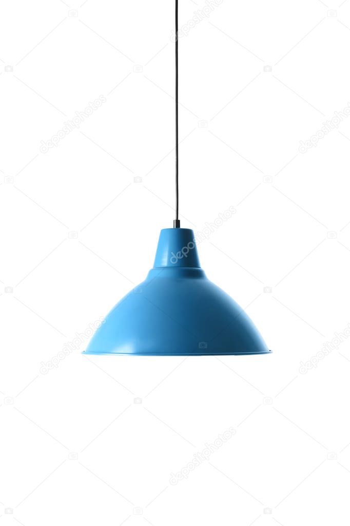 Modern hanging lamp, isolated on white. Idea for interior design