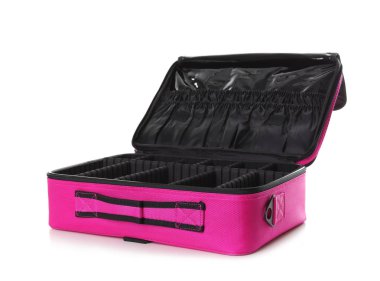 Beyaz arka plan üzerinde makyaj ürünleri için şık durum