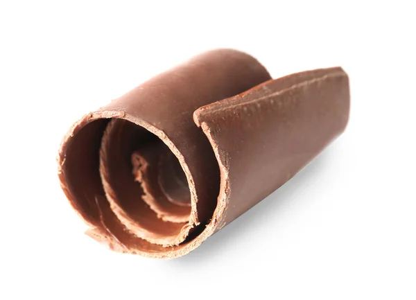 Choklad Curl För Inredning Isolerad Vit — Stockfoto