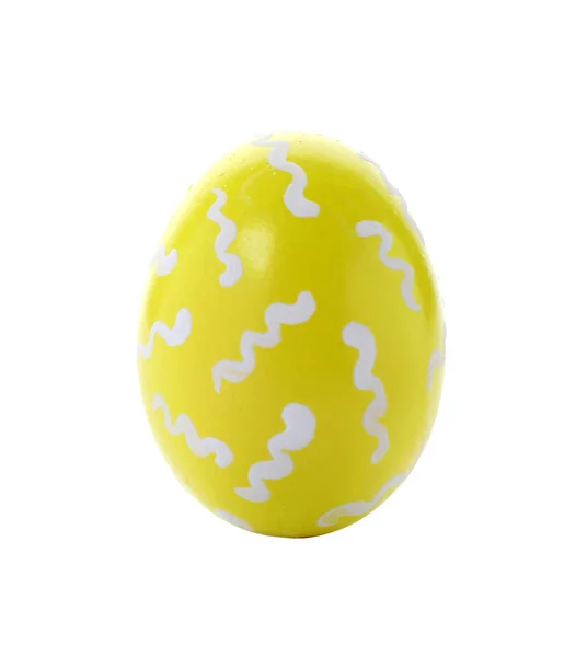 Decorated Easter Egg White Background Festive Tradition — Stock Photo, Image