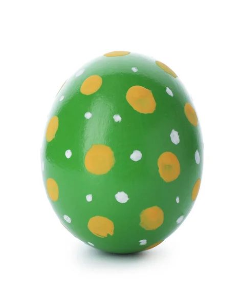 Uovo Pasqua Decorato Sfondo Bianco Tradizione Festiva — Foto Stock