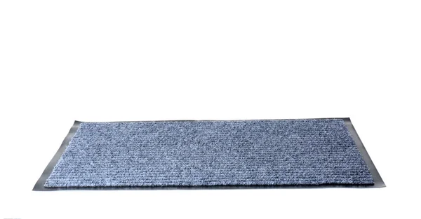 Tapis Porte Moderne Gris Isolé Sur Blanc — Photo