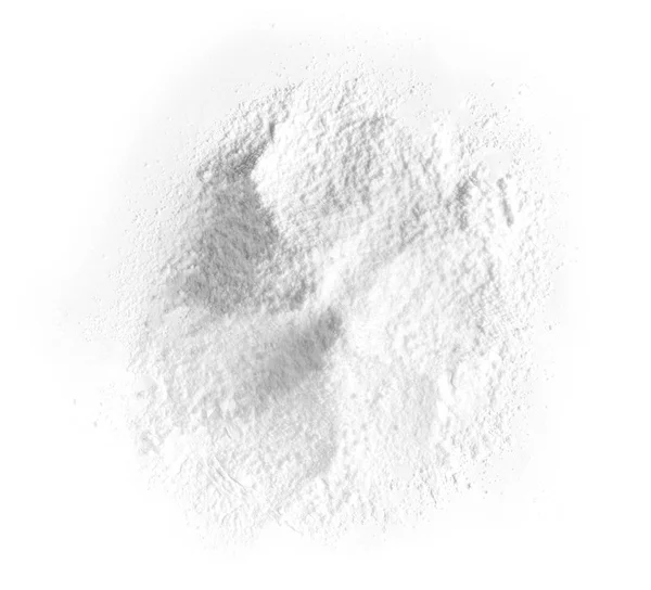 Куча Кокаина Белом Фоне Вид Сверху — стоковое фото