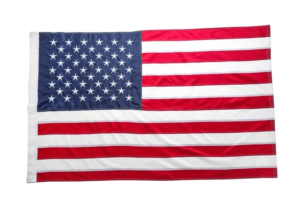 Bandera Americana Sobre Fondo Blanco Símbolo Nacional — Foto de Stock