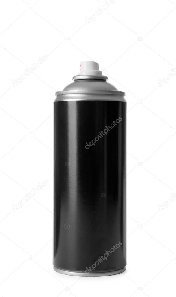 Can of spray paint on white background