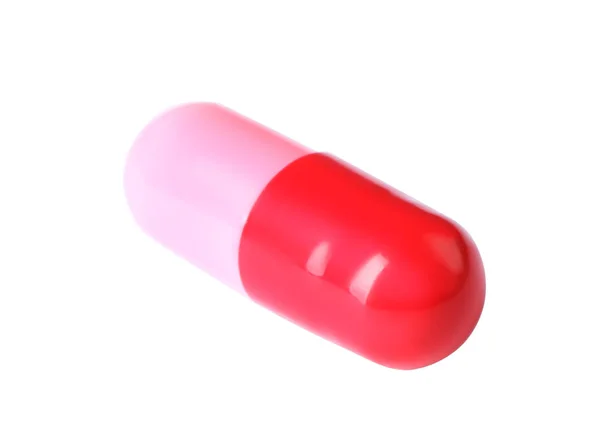 Pille Auf Weißem Hintergrund Medizinische Versorgung Und Behandlung — Stockfoto