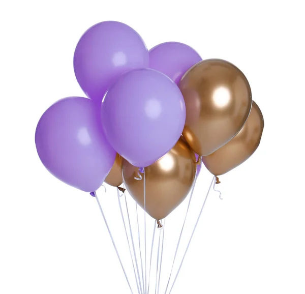 Colorful Balloons White Background Party Object — Stock Photo, Image