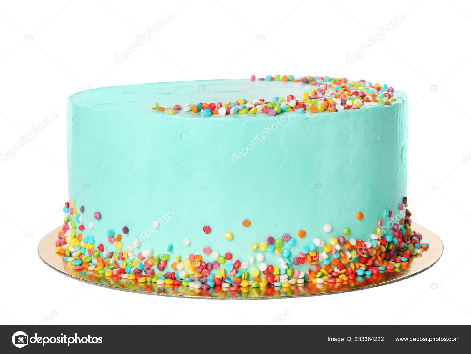 Fresh Delicious Birthday Cake White Background Stock Photo by ©NewAfrica  233364222