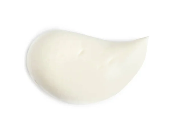 Deliciosa Crema Agria Sobre Fondo Blanco Vista Superior Productos Lácteos — Foto de Stock