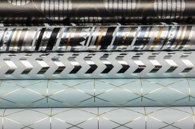 Festival, Rulo Kağıt arka plan, olarak ambalaj görünümü top. Hediyelik kutu ambalaj fikirler