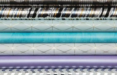 Festival, Rulo Kağıt arka plan, olarak ambalaj görünümü top. Hediyelik kutu ambalaj fikirler