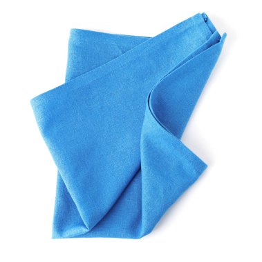 Beyaz arka plan üzerinde tablo ayarı için kumaş peçete