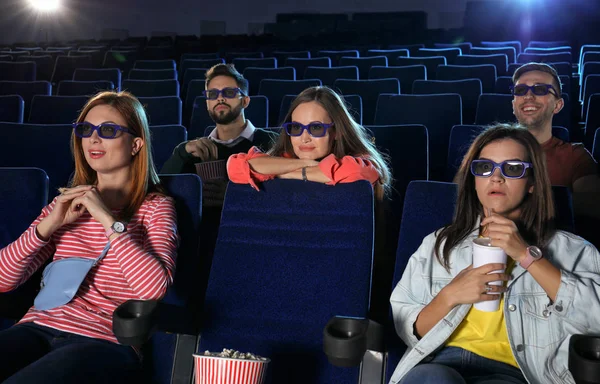 Young People Watching Movie Cinema Theatre Royalty Free Stock Photos