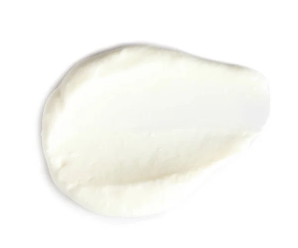 Délicieuse Crème Sure Sur Fond Blanc Vue Dessus Produits Laitiers — Photo