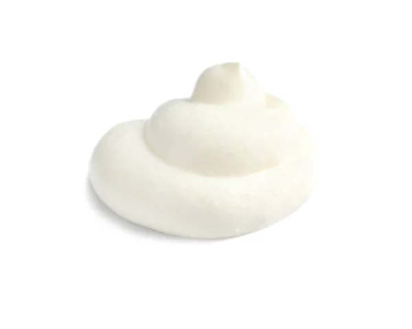 白い背景の上の美味しいサワー クリーム 乳製品 — ストック写真