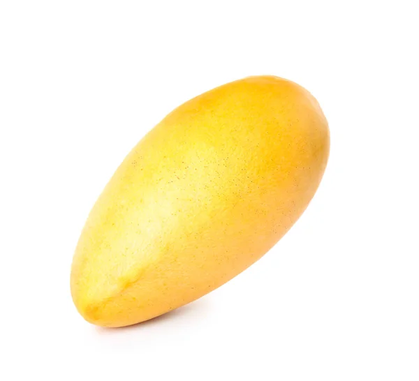 Verse Rijpe Sappige Mango Geïsoleerd Wit — Stockfoto