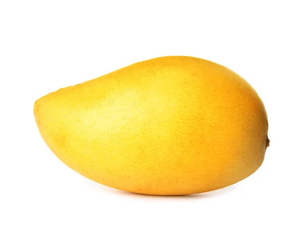 Fresco Maturo Succoso Mango Isolato Bianco — Foto Stock