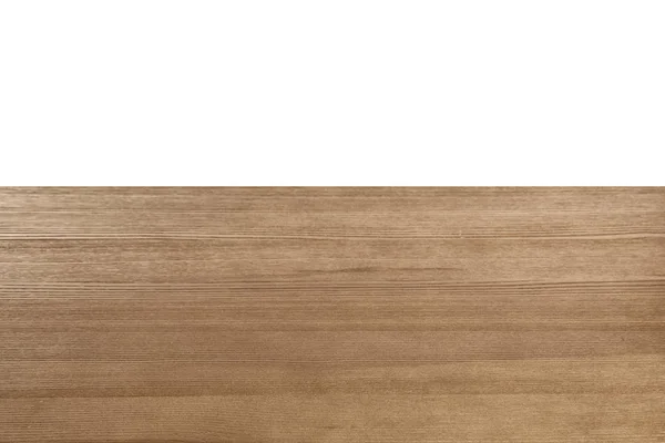 Üres Fából Készült Asztal Fehér Háttér Makett Tervezése — Stock Fotó